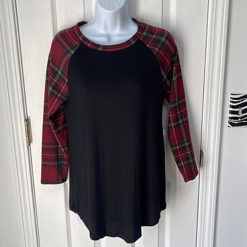 Plaid sleeves shirt - Picture 1 of 3